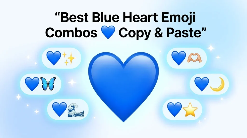 Best blue heart emoji combos  copy & paste