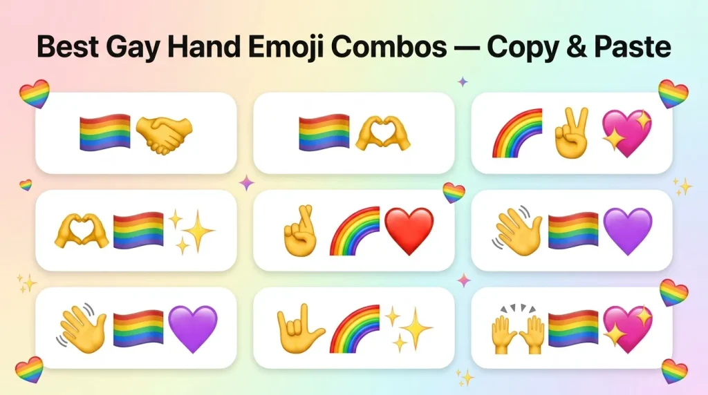Best gay hand emoji combos copy & paste