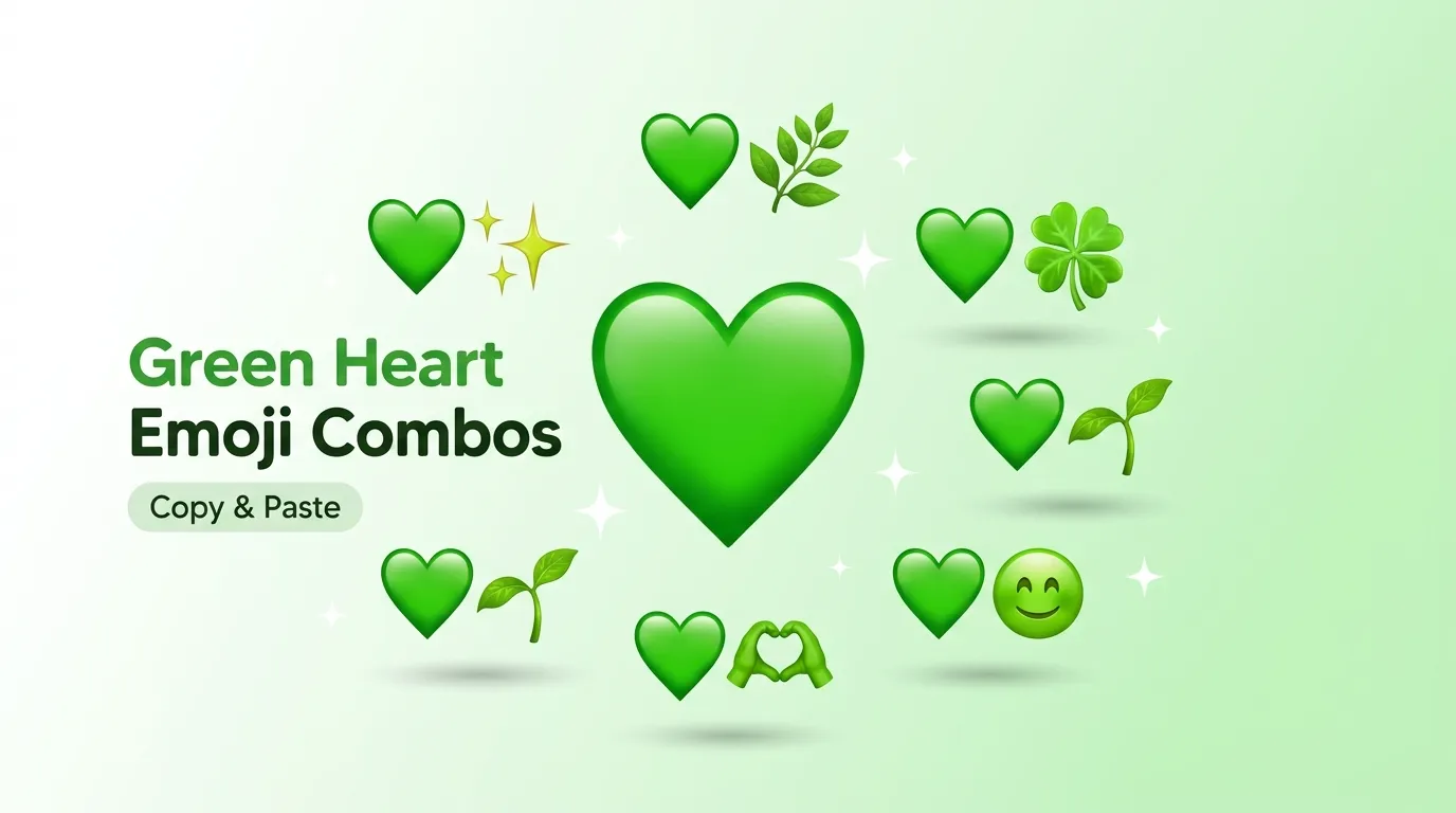 Best green heart emoji combos  copy & paste