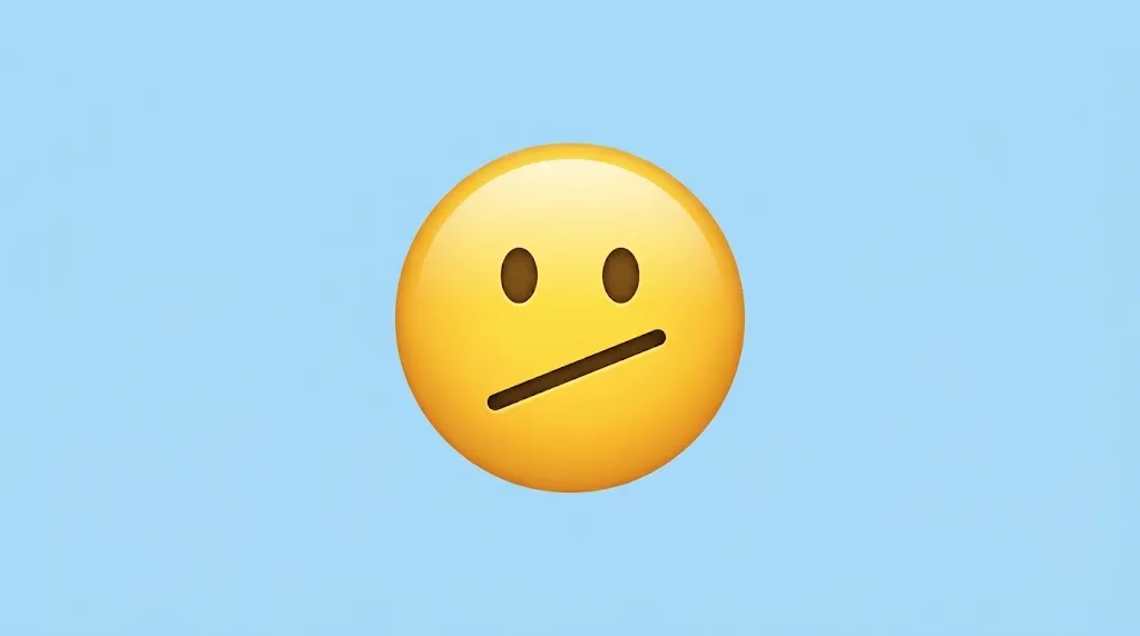 Diagonal Mouth Emoji