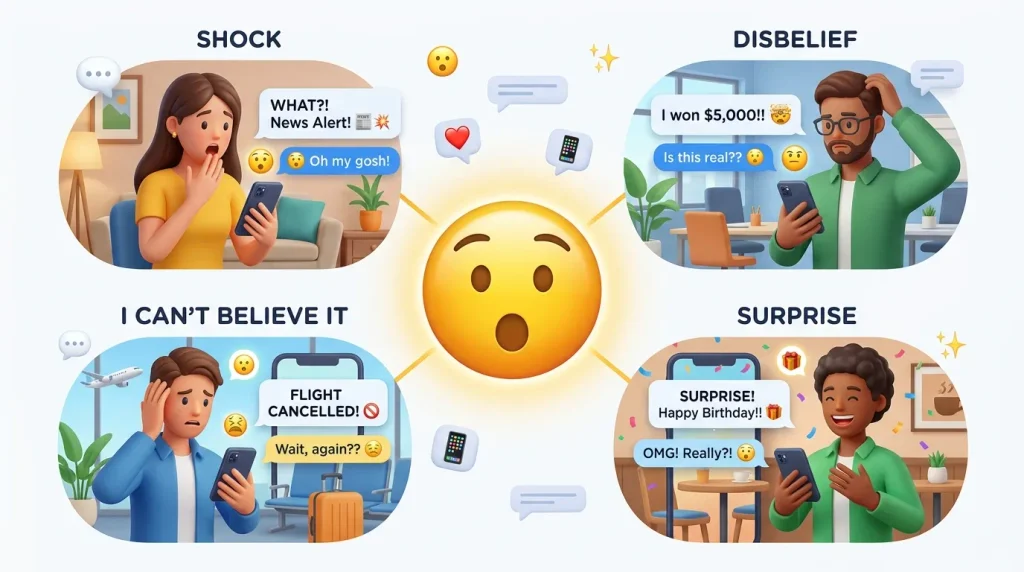 Different Meanings of Disbelief Emoji