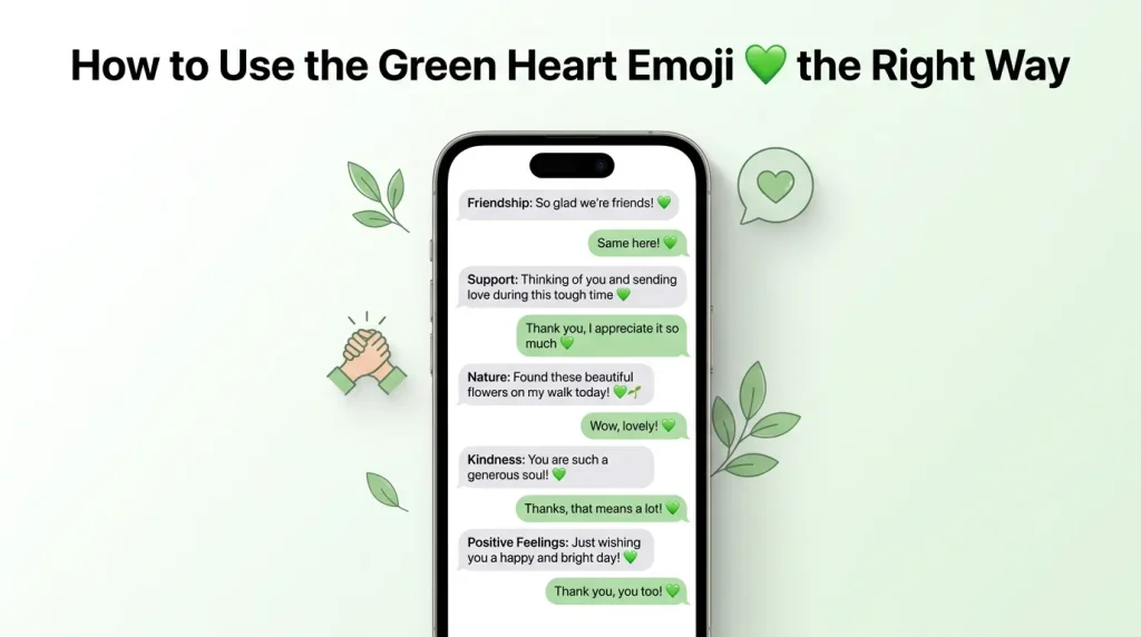 How to use green heart emoji the right way