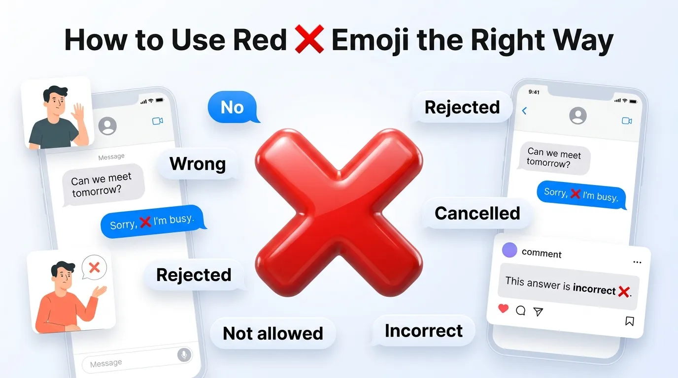 How to use red x emoji the right way