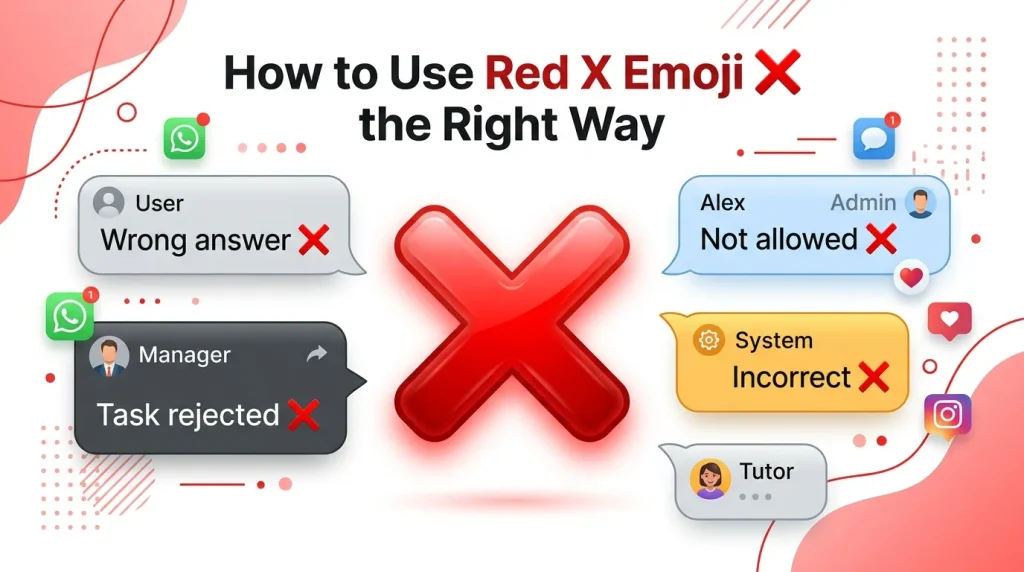 How to use red x emoji the right way