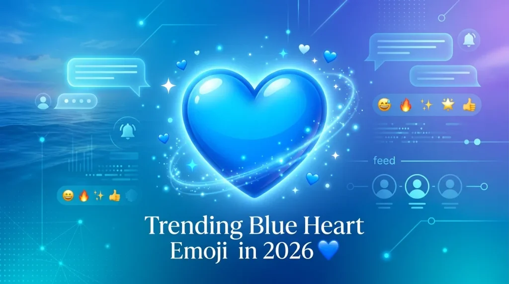 Trending blue heart emoji in 2026