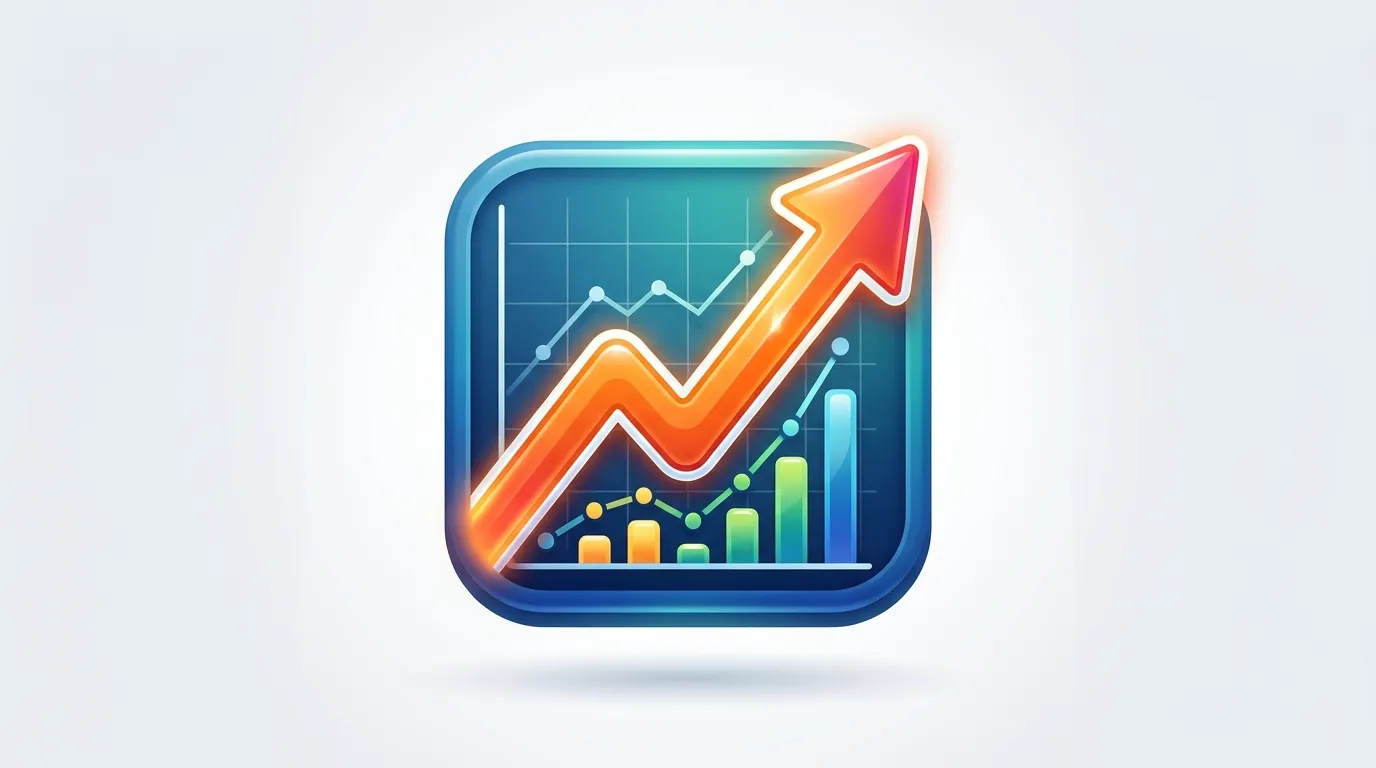 Trending chart up emoji in 2026