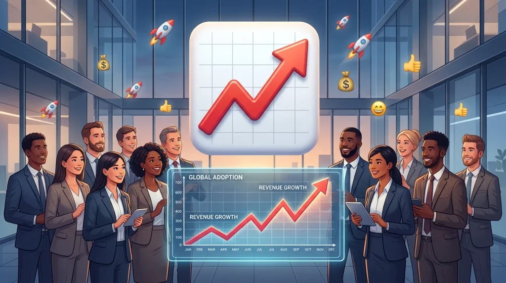 What do chart up emoji mean?