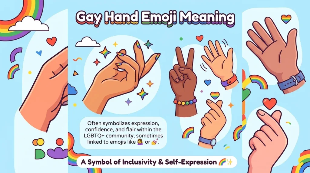 What do gay hand emoji mean?