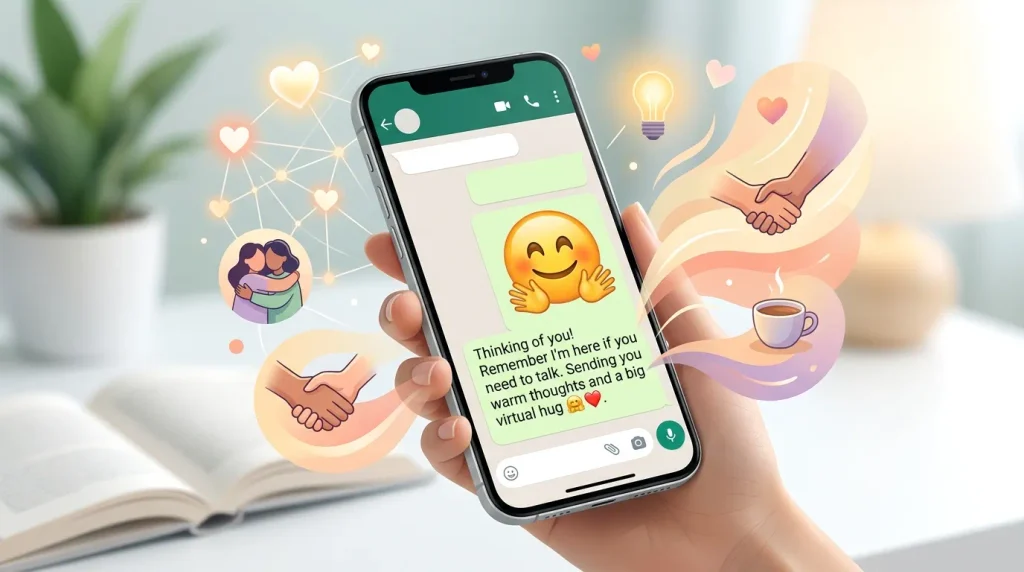 What do hug emoji whatsapp mean?