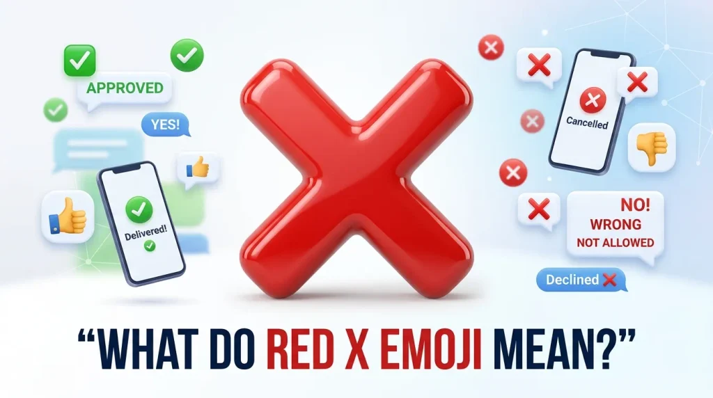 What do red x emoji mean?
