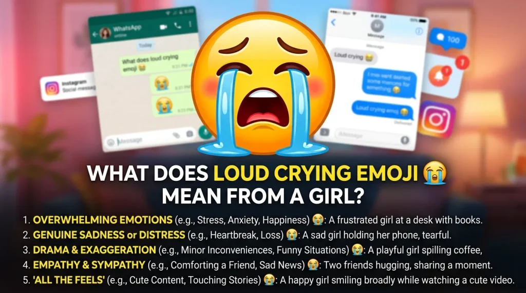 What Does Loud Crying Emoji Mean from a Girl?