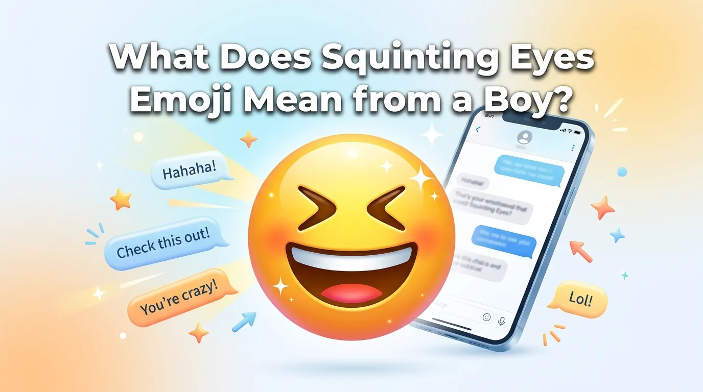 What Does Squinting Eyes Emoji Mean from a Boy?