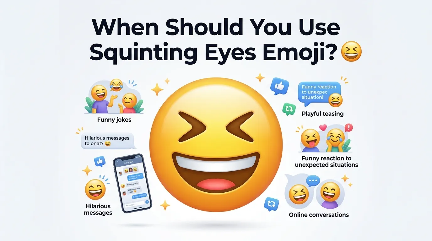 When Should You Use Squinting Eyes Emoji?